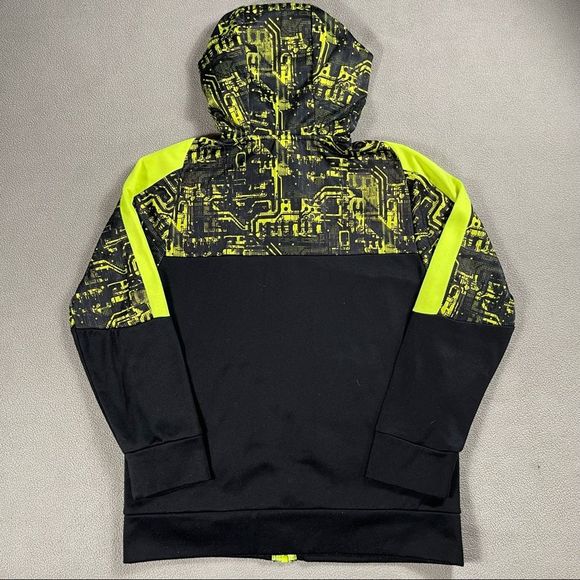 Russell large(10-12) black & yellow zip up hooded sweatshirt dri-power 360 - Picture 5 of 6